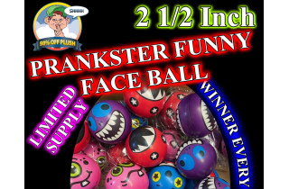 2.5" Prankster Funny Face Balls 518ct case