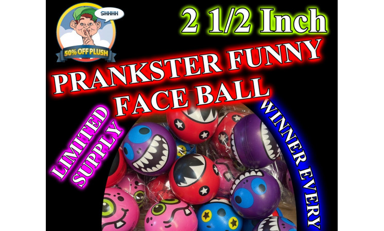 2.5" Prankster Funny Face Balls 518ct case