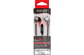 Maxell Bass 13 Metallic Earbuds with Mic -6ct Case
