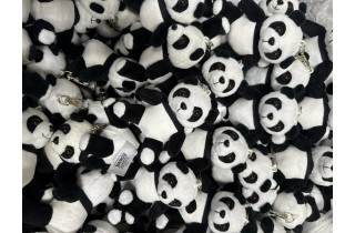 3" Plush Panda Keychain