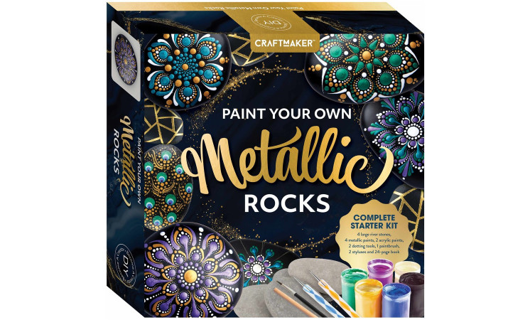 Paint Your Own Metallic Rocks 18ct Case - $5.50ea