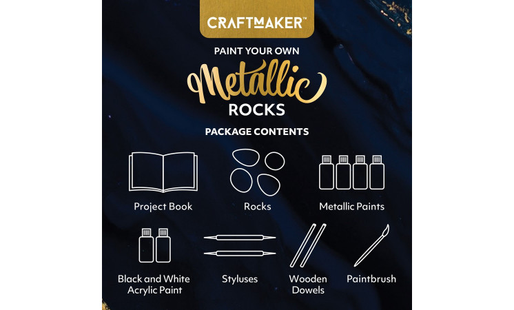 Paint Your Own Metallic Rocks 18ct Case - $5.50ea