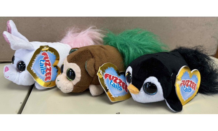 4-5" FUZZY TAIL MIX-300ct Case - $1.25ea