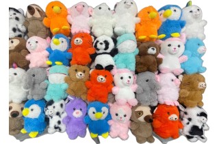 8" PLUSH FURRY MIX 180 ct Case - $1.66 ea