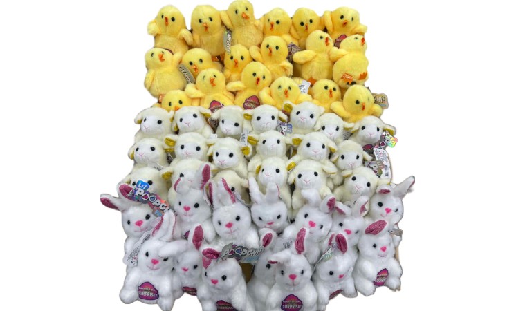 3" POOPCHI EASTER PLUSH MIX - 360ct CASE - $0.94 ea
