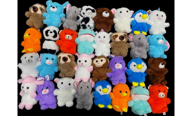 8" PLUSH FURRY MIX 160 ct Case - $1.68 ea