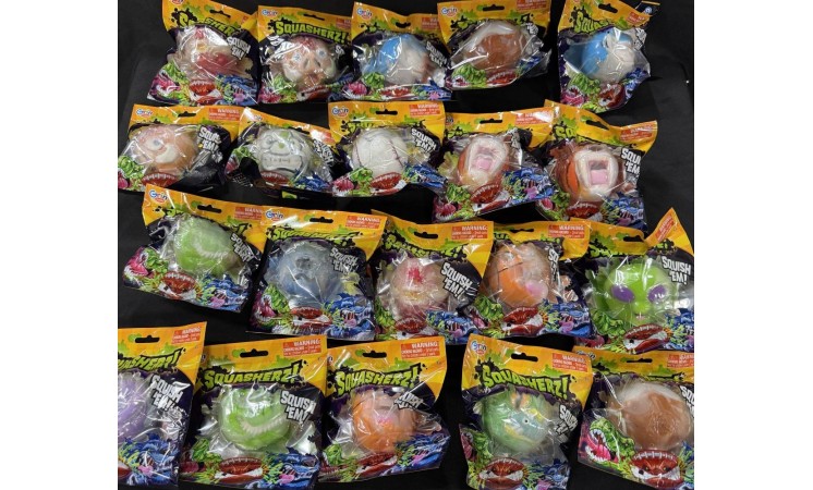 3" Squasherz Squish Balls 144ct case - $1.25ea