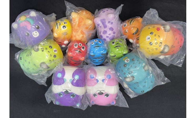 4-8" Animal Squish 100ct case - $1.75ea