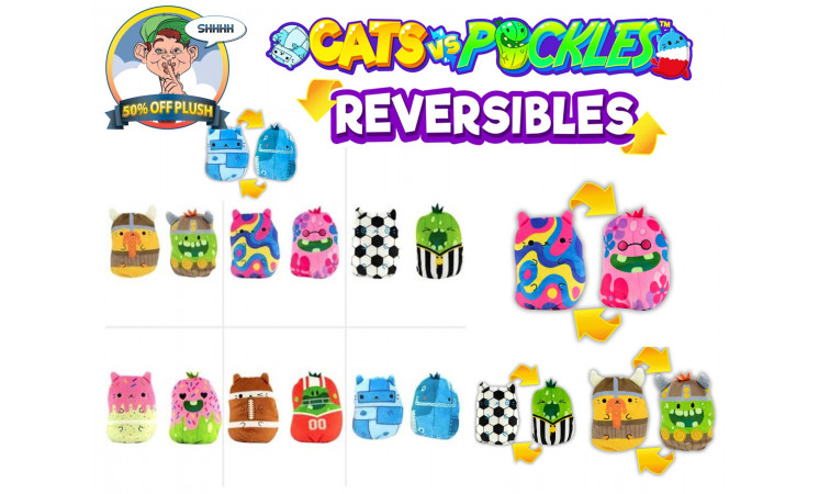CATS VS PICKLE 6" PLUSH-20ct Case - $0.94 ea